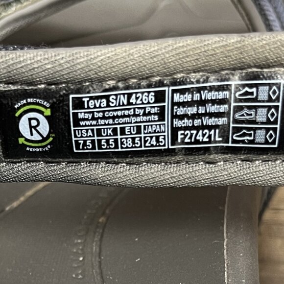 Teva Tirra Gray Blue Womens US Size 7.5 EUR 38.5 4266 Sandals - Picture 10 of 10